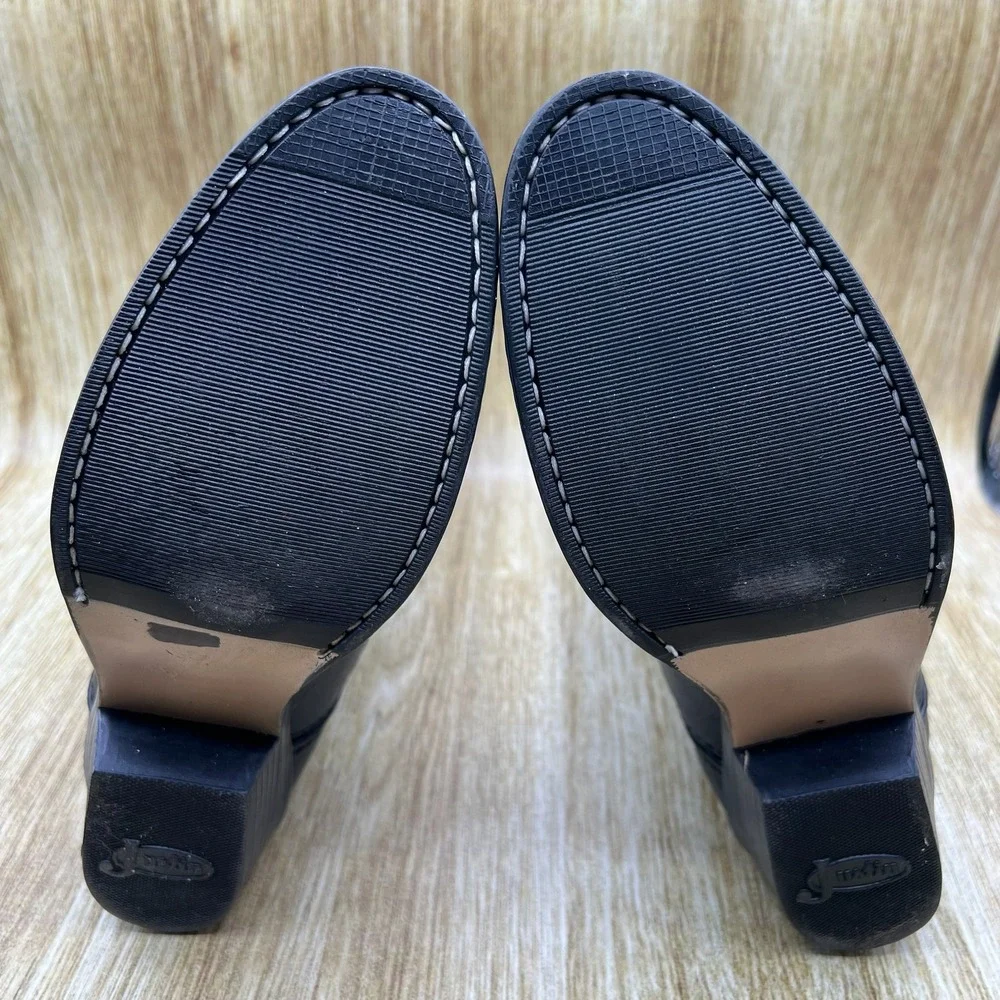 Justin Western Boots Kids‎ Size 4.5 D Black Leather Contrast Stitch 6001 Y